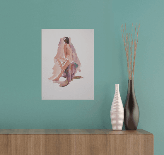 Seated female nude