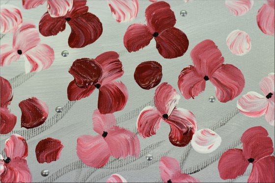 Romantic Dream - Abstract acrylic painting, Abstract Flowers