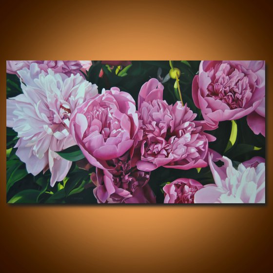 Peonies 2 , Original Oil on Canvas Art