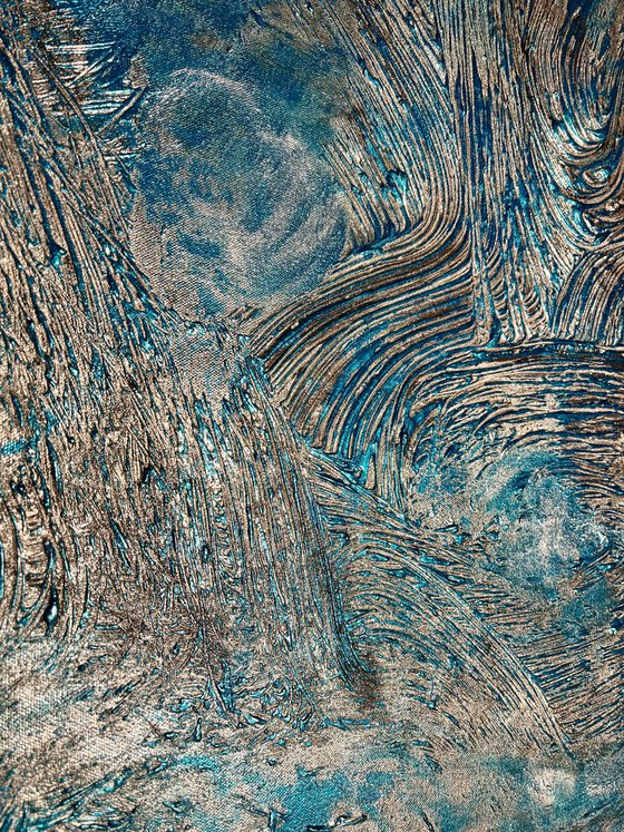 «Deep im Ozean» Azure blue