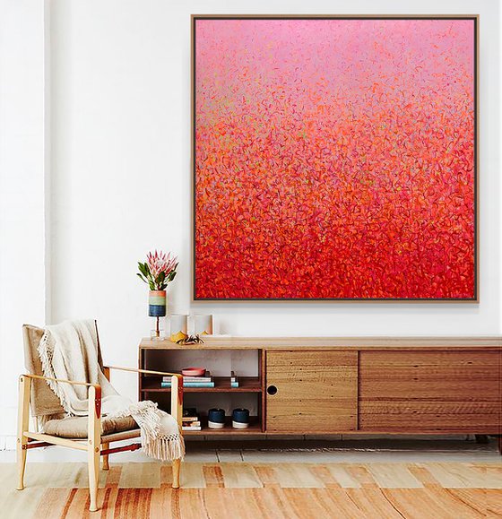 Neon Garden Three- 170 x 170cm acrylic on canvas