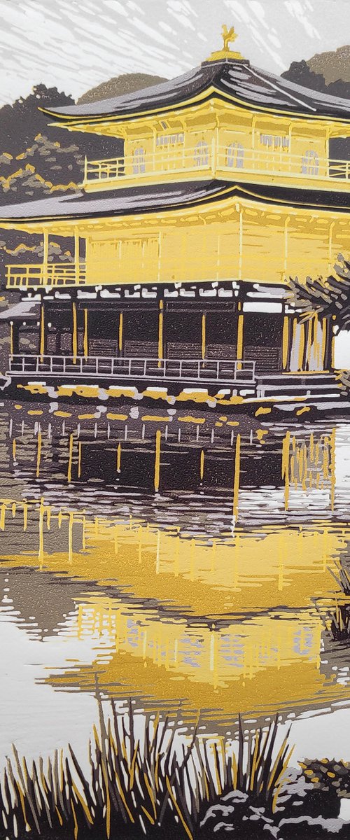 Black and Yellow Kinkaku-ji by Alexandra Buckle