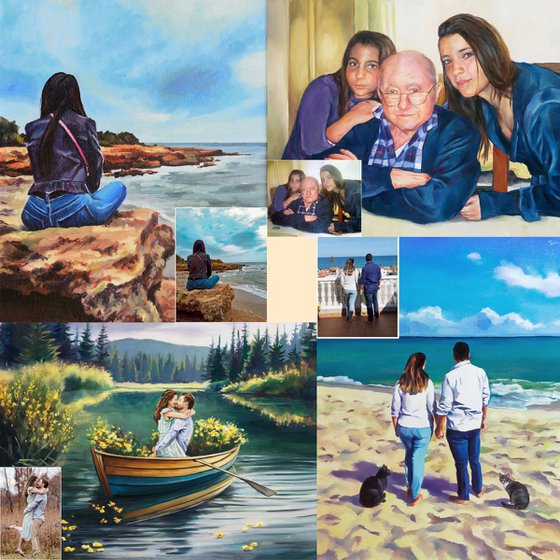 Custom oil portrait from photo