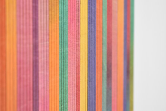 Irregular stripe 3D mixed Media Painting