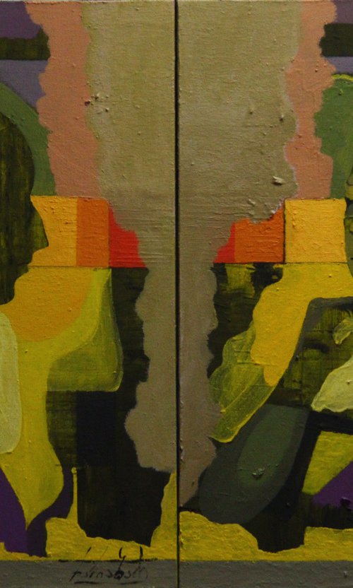 Girlfriends. Diptych by Zaza Kharabadze