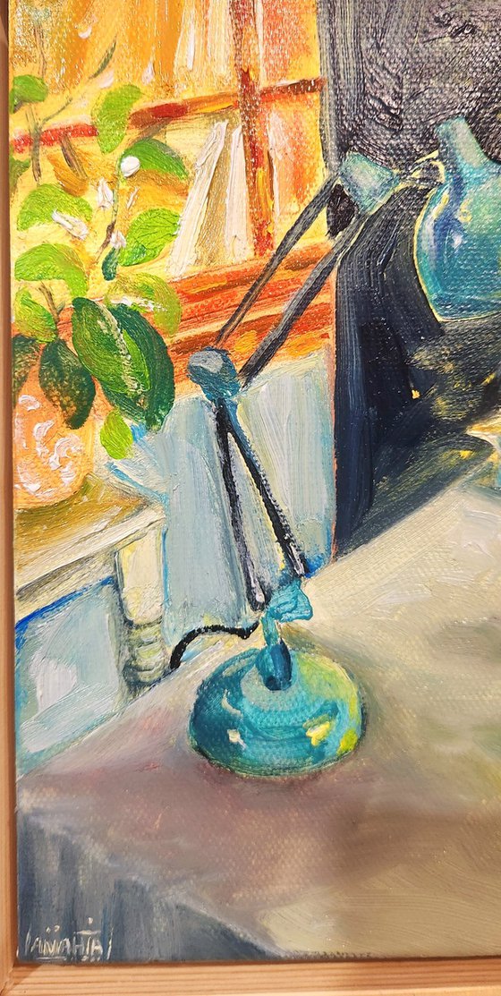 Still Life With Desk Lamp