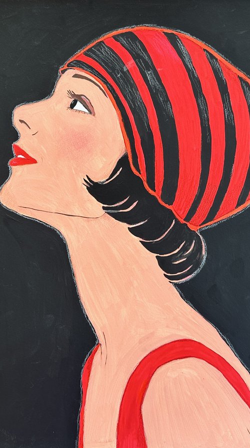 Happy Girl in Red by Irina Anis