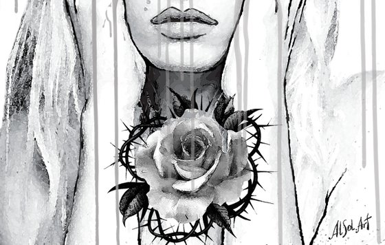 Girl with Rose