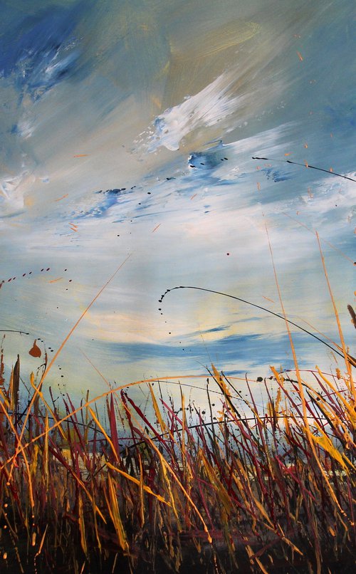"Every So Often" #2 - Extra Large original abstract floral painting by Cecilia Frigati