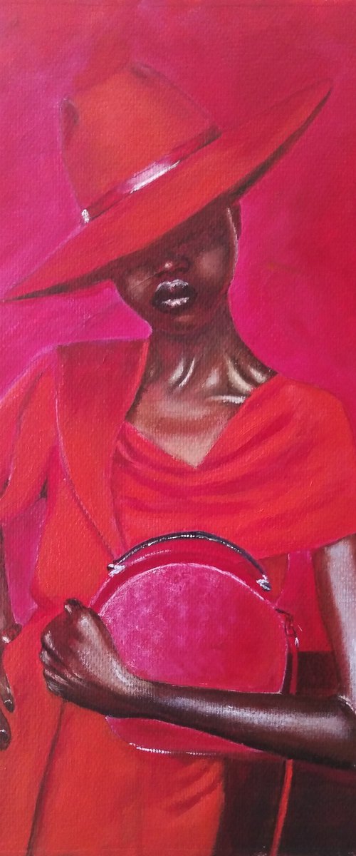 Exotic beauty. Woman in red by Liubov Samoilova