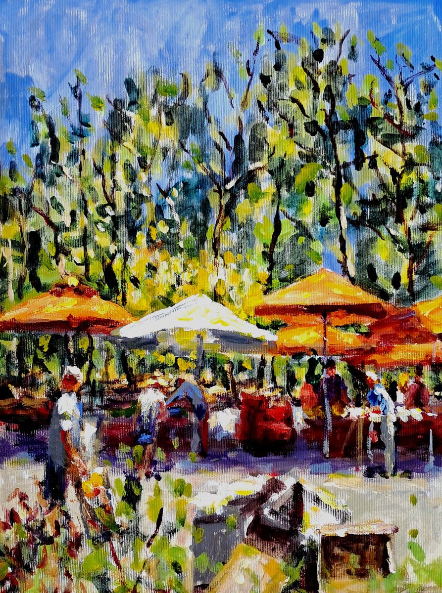  The Fruit Market By Dimitris Voyiazoglou, 17 X 20, Artwork For Sale On Artfinder