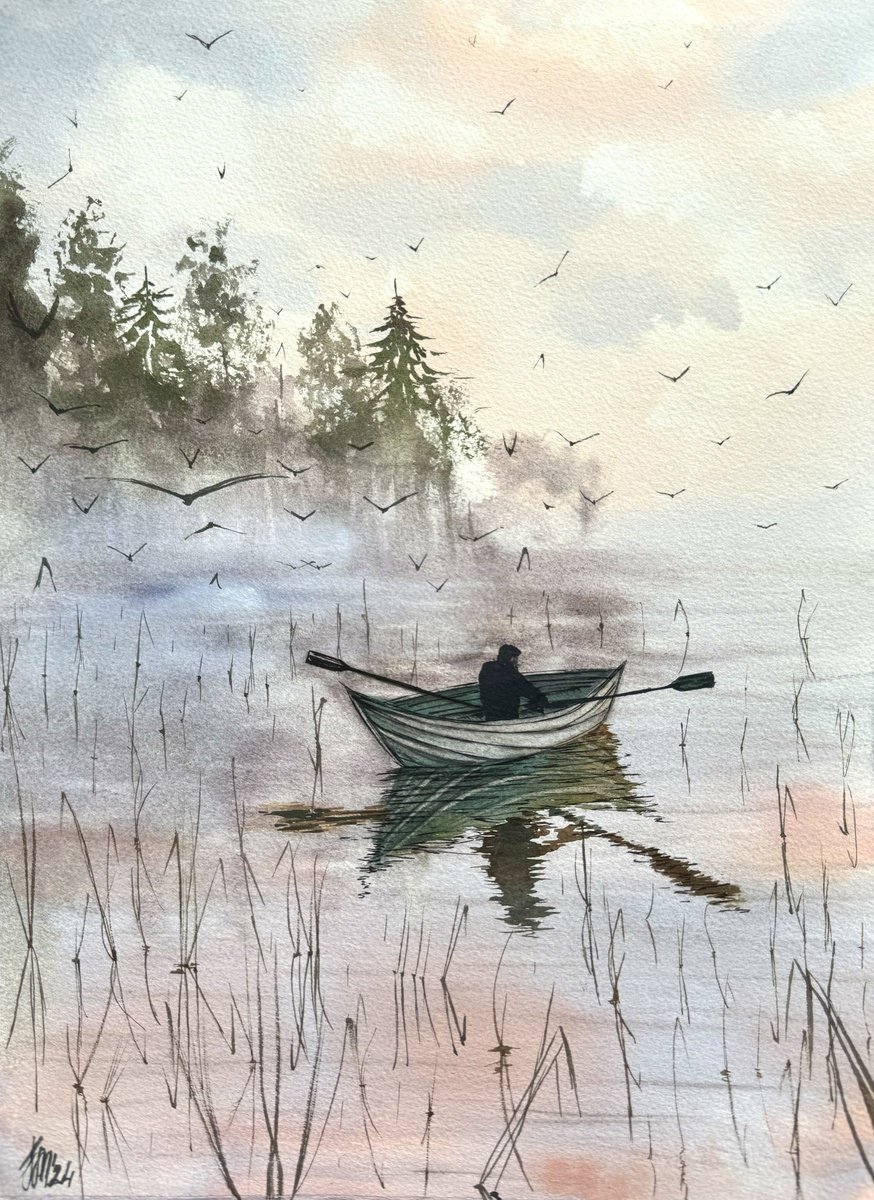 Morning silence on the lake by Yuliia Sharapova