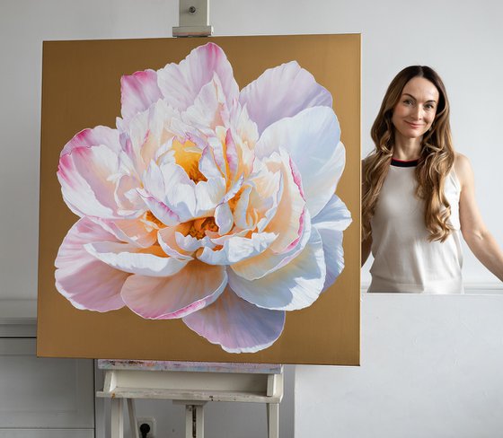 Golden blossom Oil painting by Ira Volkova | Artfinder