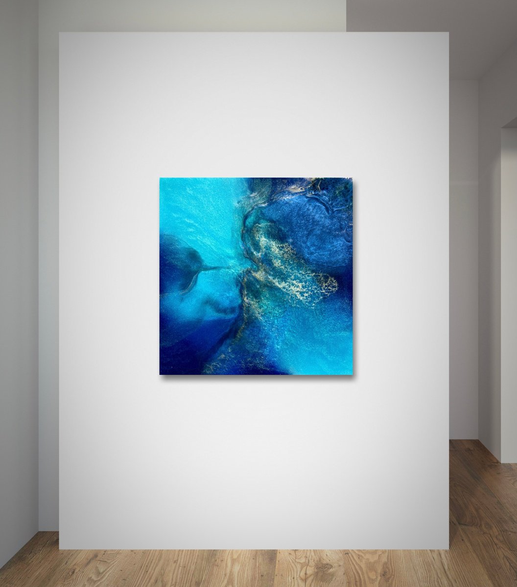 Organic Abstract Painting By Ana Hefco, 24 X 24, Hopes, Original Artwork