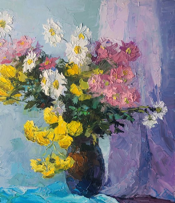 Autumn Flowers In A Vase