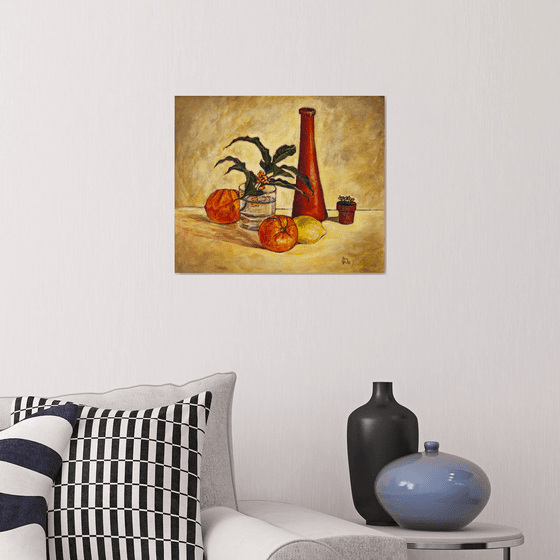 Still Life with Plant in a Pot