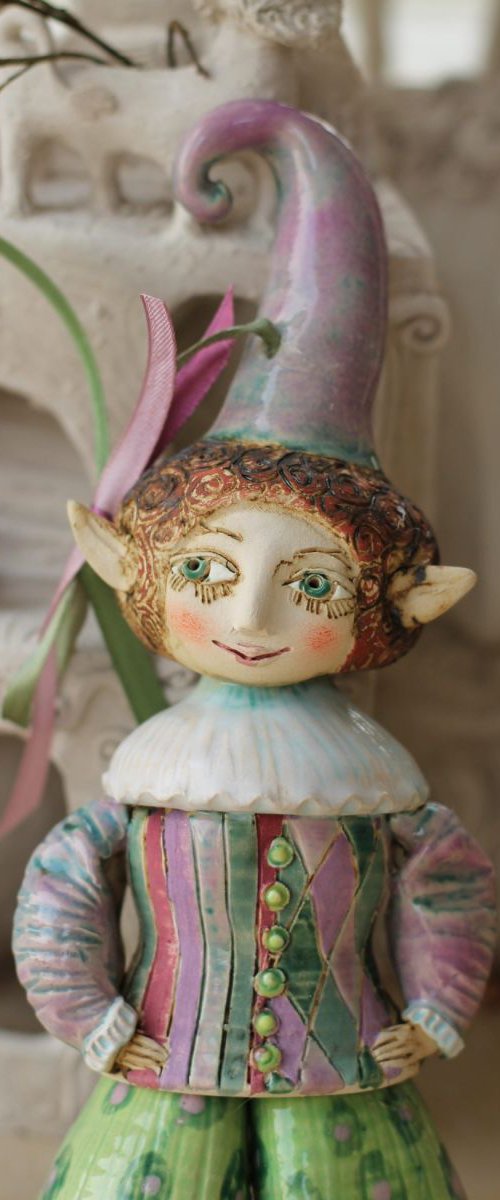 Puck, also known as Robin Goodfellow from the Midsummer Night's Dream Ceramic illustration project by Elya Yalonetski by Elya Yalonetski