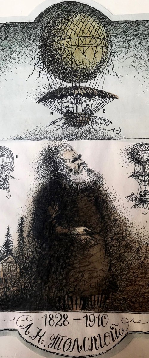Portrait of Lev Tolstoy by Oleg and Alexander Litvinov