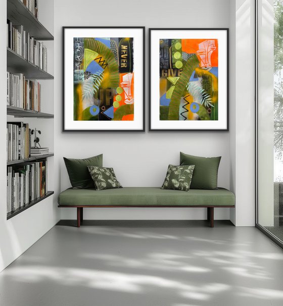 Never Give Up (Diptych)