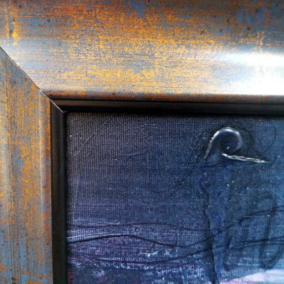 Framed unique enigmatic mindscape abstract landscape Kloska