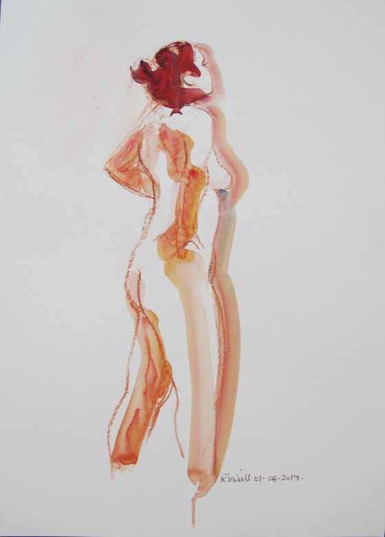 Standing female nude