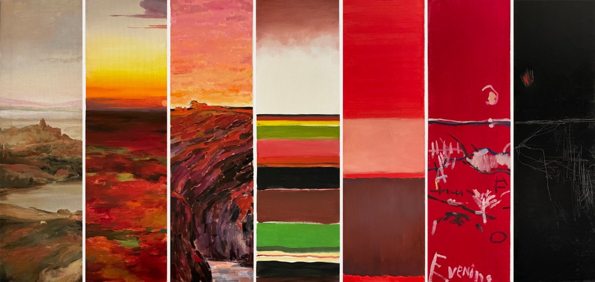 Impressionistic Landscape Oil Painting By Irina Zelenina, 87 X 43, Art Memory 1, Original Artwork