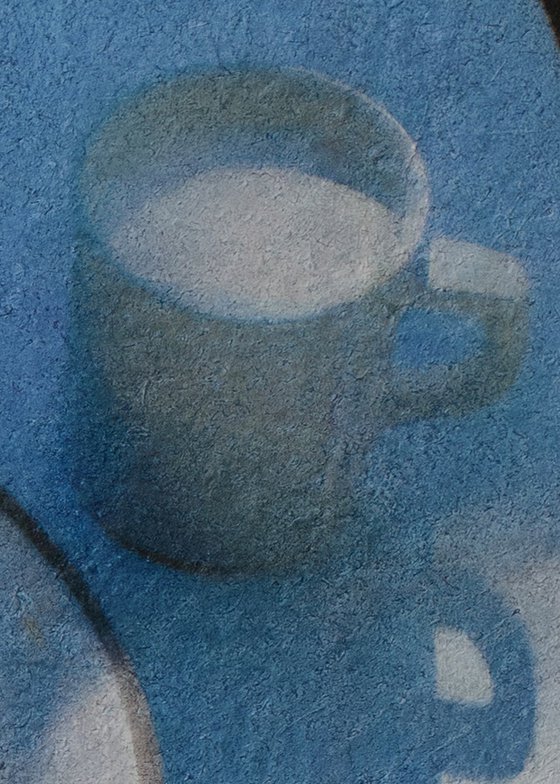 Blueberries and a Cup of Milk