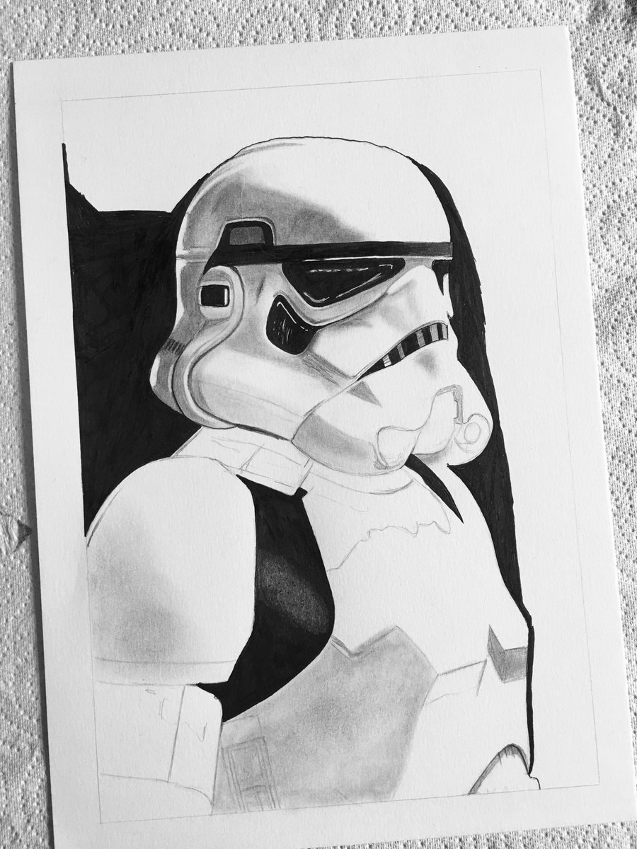 Photorealistic Still Life Pencil Drawing By Amelia Taylor, 8 X 12, Stormtrooper, Original Artwork