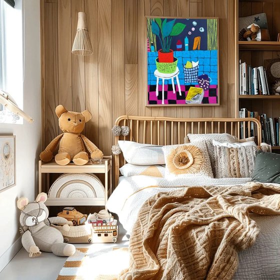 Morning Joy in Blue Tiles