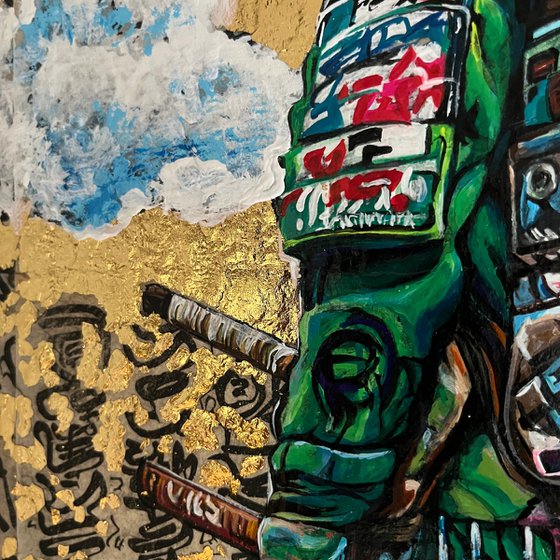 Street Art Samurai Girl
