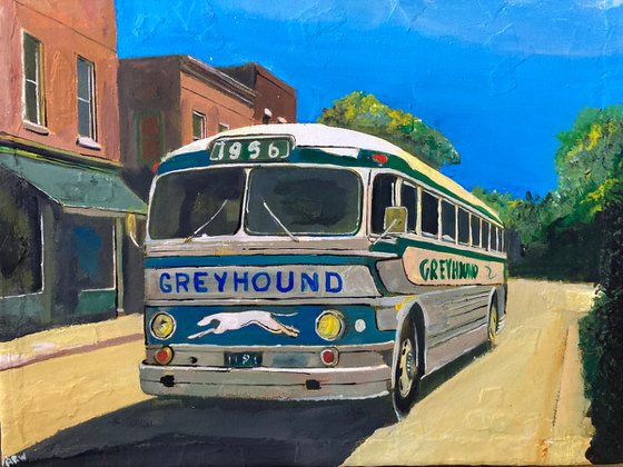 Bus In An American Town