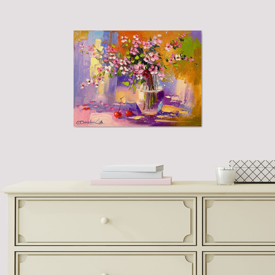 Still life with cherry
