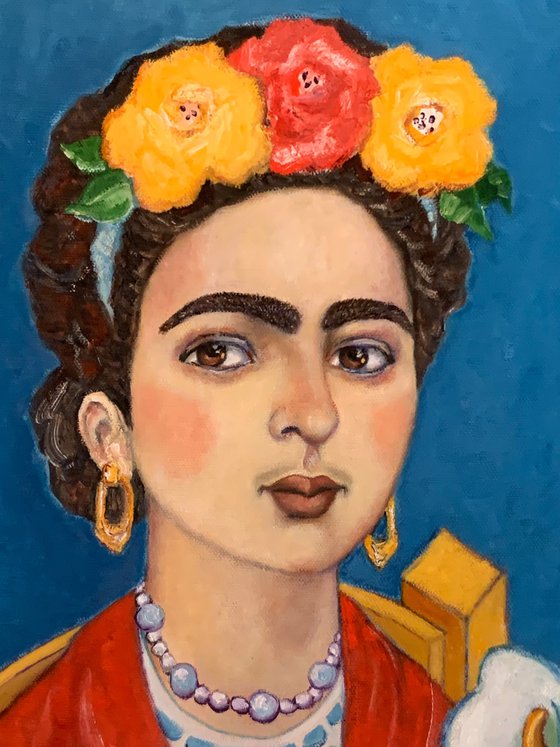 Frida With Flowers