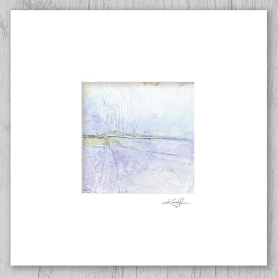 Serene Dream 2019 - 21 - Mixed Media Abstract Landscape / Seascape Painting in mat by Kathy Morton Stanion