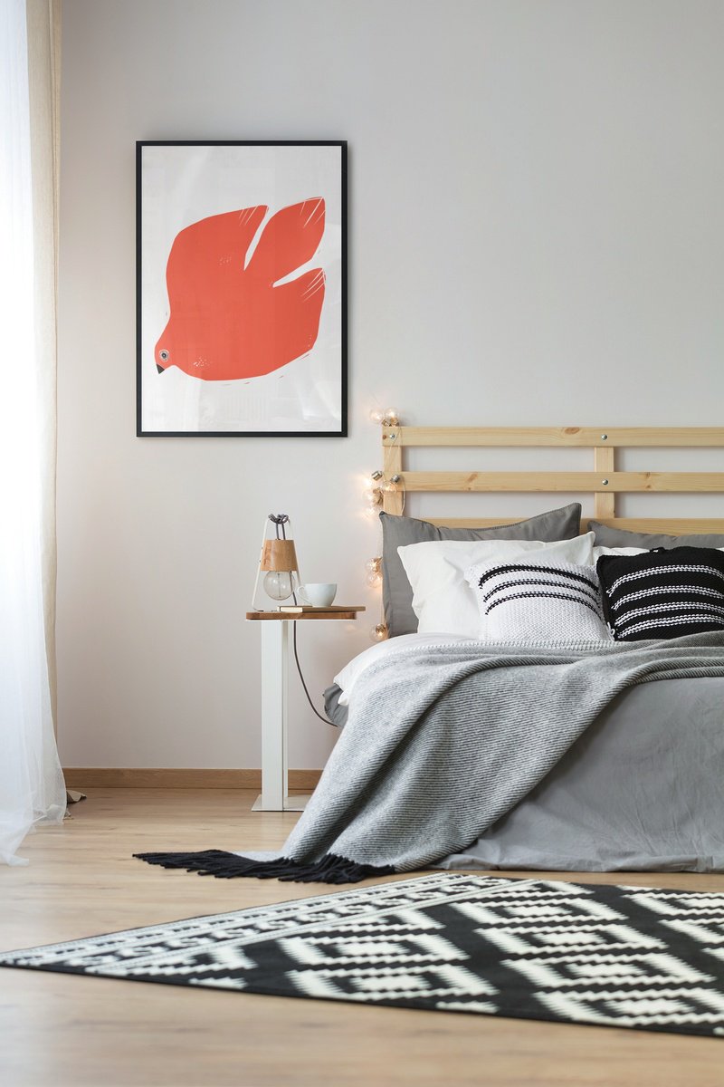 Animal Giclee Print By Emma Evans-Freke, 20 X 20, Birds In Mallow Pink, Original Artwork