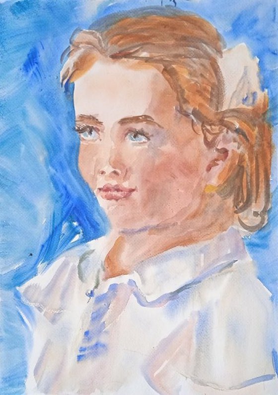 Young Girl with blue eyes