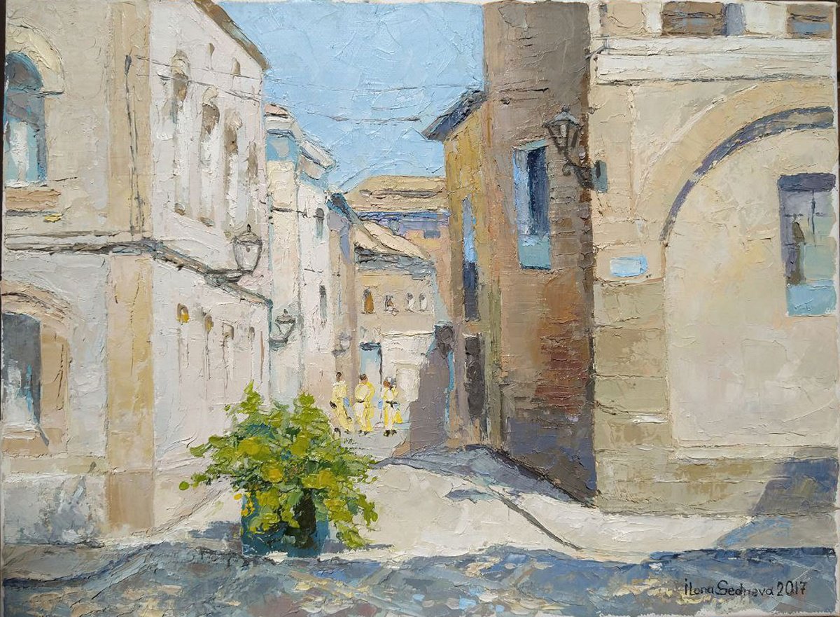 Landscape Oil Painting By Ilona Sedneva, 16 X 12, Vicarage, Original Artwork