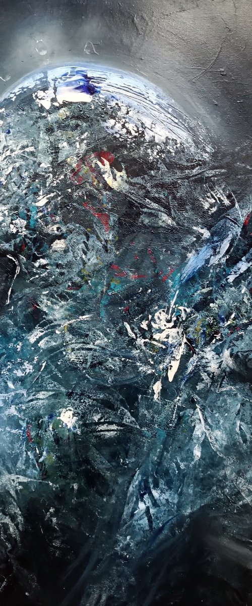 Beautiful abstract blue angel by Kloska Ovidiu
