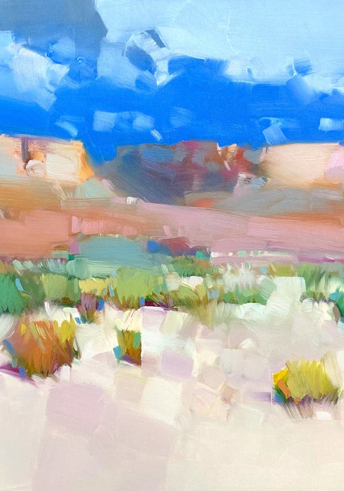 Desert, Original oil painting, Handmade artwork, One of a kind by Vahe Yeremyan