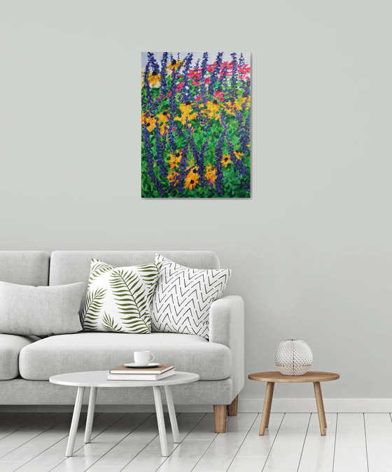 Flower Festival I /  ORIGINAL ACRYLIC PAINTING