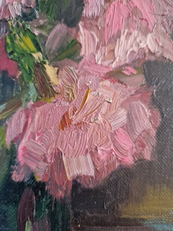 Still-life with bouquet of spring flowers "Rhododendron"