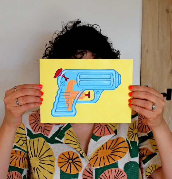 Water Pistol Pop Art Painting