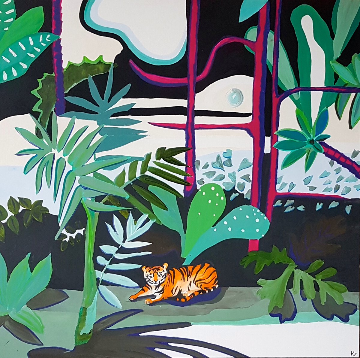 Resting Tiger by Kathrin Floge