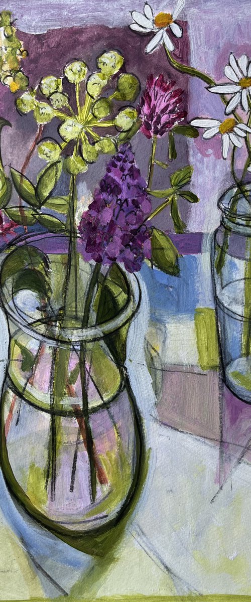 Scottish wild flowers two by Christine Callum McInally