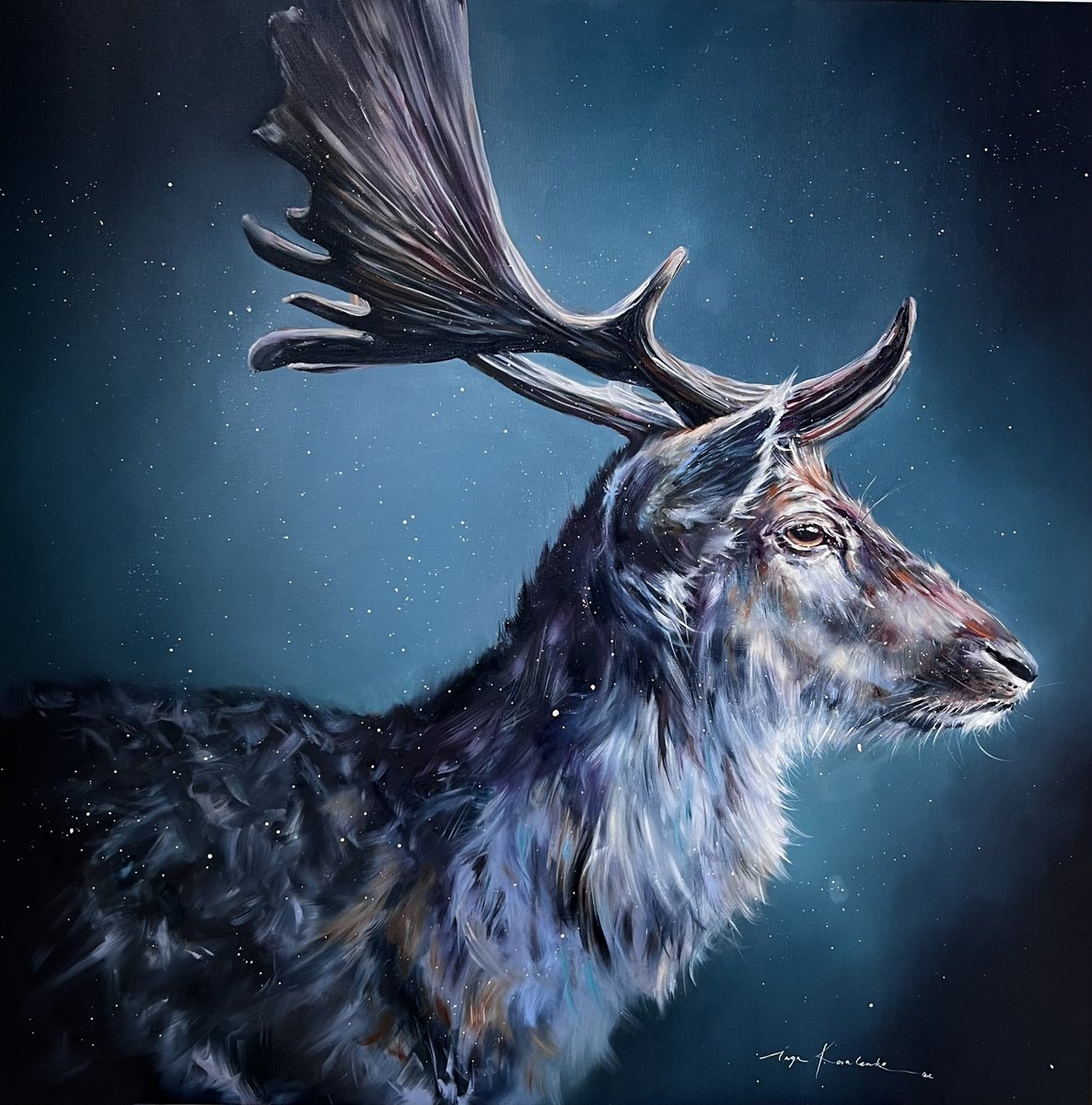 Deer. Monarch of the proud valley. by Inga Kovalenko