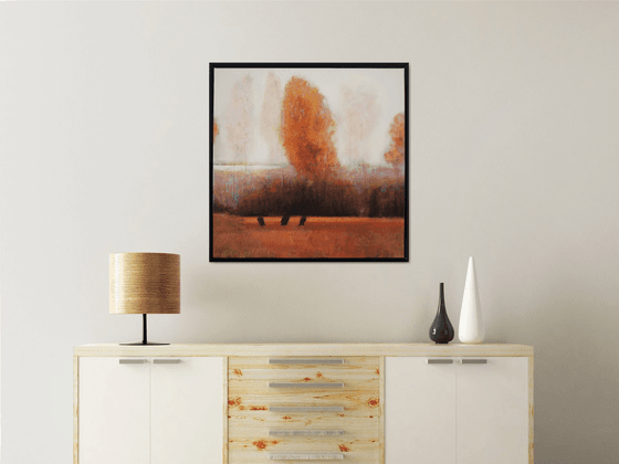 When the leaves shed their wings 30x30 inch 76x76 cm by Bo Kravchenko