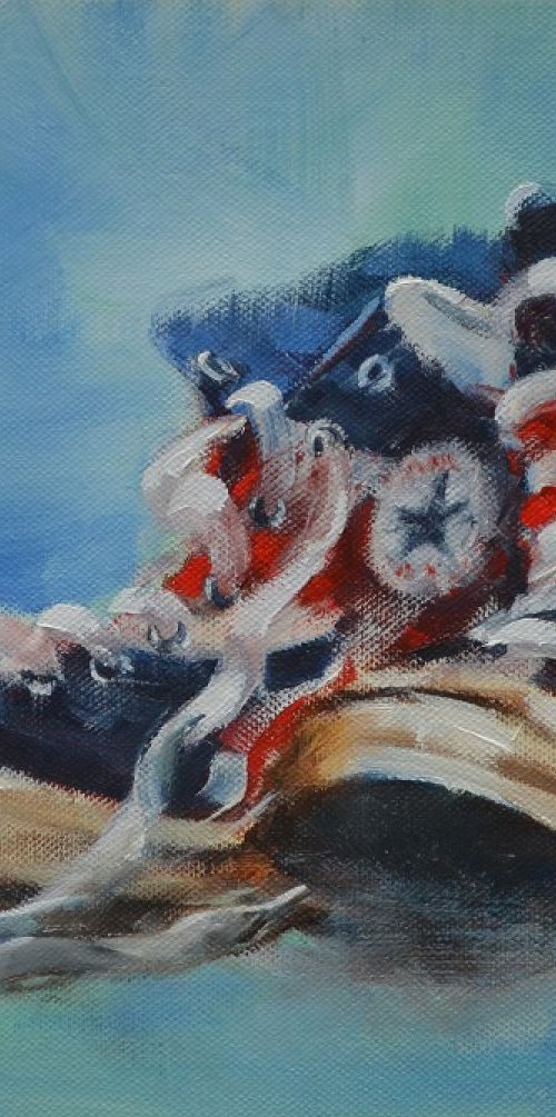 Brit Converse (Framed, ready to hang) by Denise Mitchell