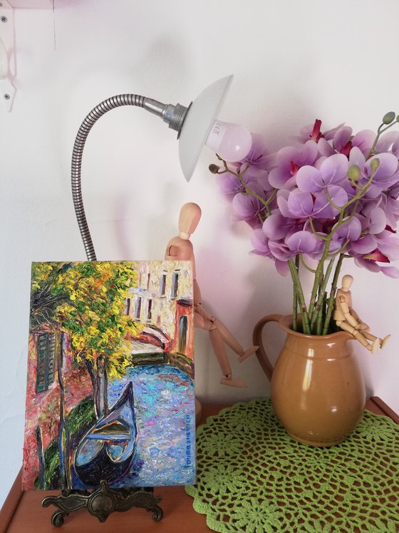 "Spring in Venice" Original Oil Artwork 7 by 10" (18x24cm)