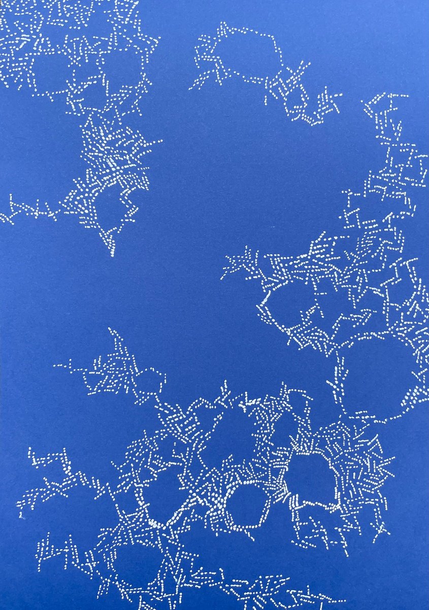 Abstract Drawing By Flora Butler, 8 X 12, Bacillus Cereus, Original Artwork