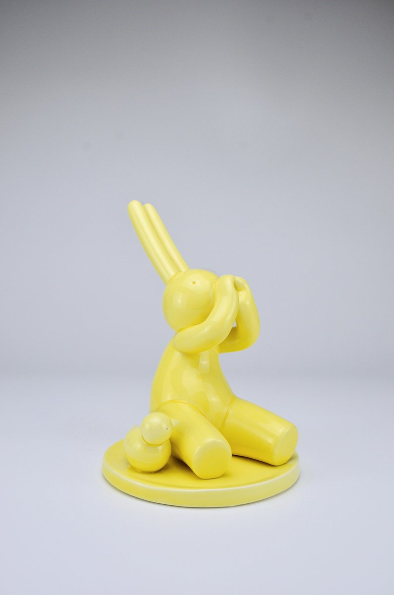 Urban And Pop Animal Sculpture By Mr Clement, 5 X 10", Breathe For All - Yellow, Original Artwork